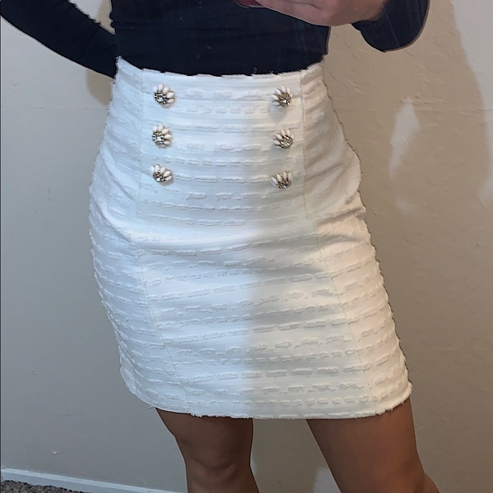 High waist knit skirt